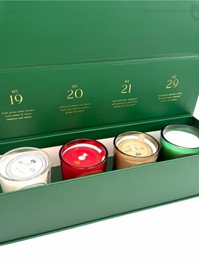 Ninety Six Four Scented Candles Set No 19 20 21 29 Votive Glass Jar Holiday Set